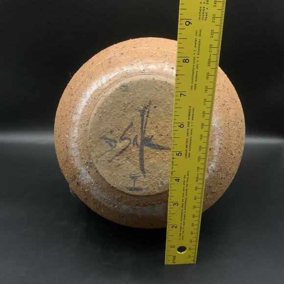 David Salk Southwestern Pitcher Jug Braided Handle Studio Art Pottery Vintage - Picture 11 of 12